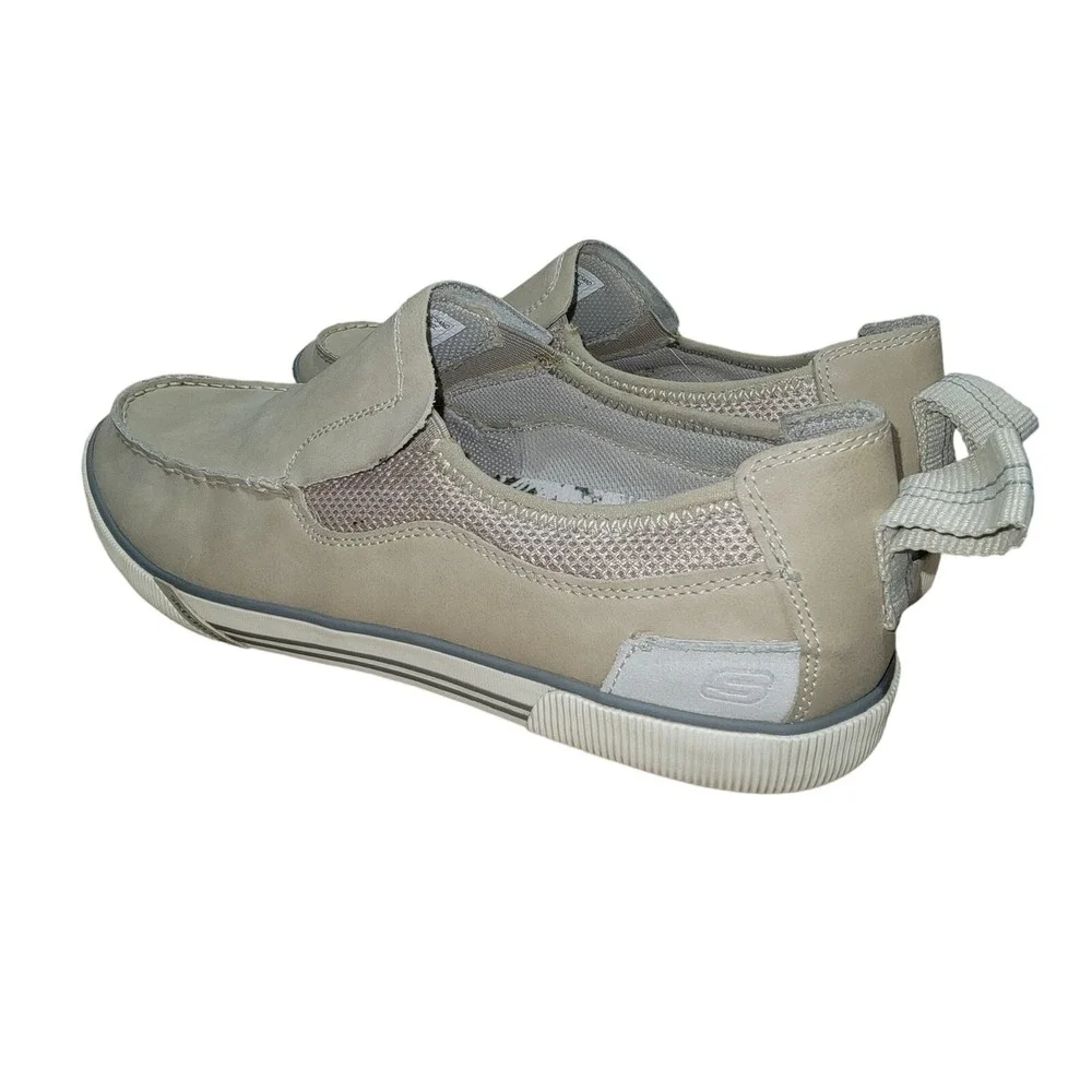 Skechers Men's Tan Leather Outdoor Boat Deck Fishing Slip On Shoes‎ Size 13